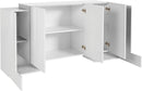 Credenza 2 + 3 Ante 170x45x85 cm Pillon Bianco Lucido