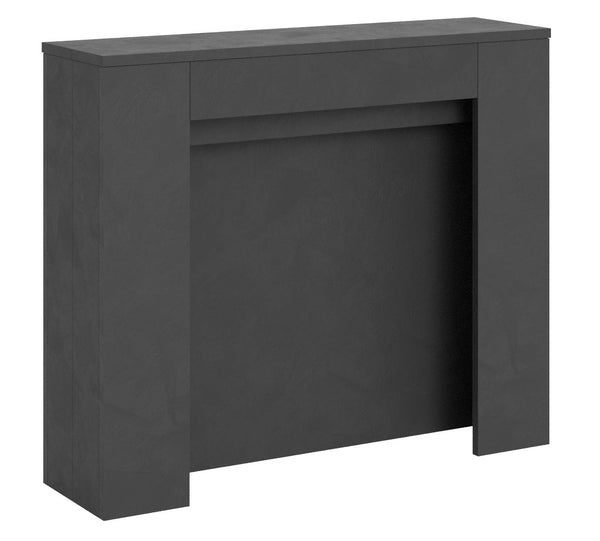 Console Extensible 90x25/211 cm Kiba Panneaux Mélamine Anthracite prezzo