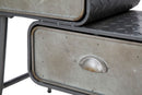 Mobiletto 2 Cassetti Iron School 63x29,5x52,5 cm in Ferro Grigio