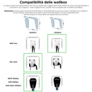 Copertura per Stazioni di Carica Auto Elettriche 50x50x25 cm in Alluminio Wallbox Cover L Bianco