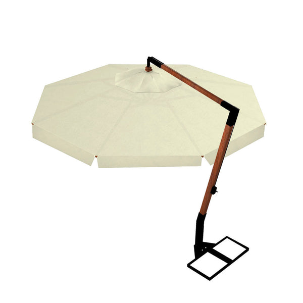 Ombrellone Decentrato da Giardino Ø4m Braccio in Legno Ecrù sconto