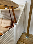 Pannello Frangivista da Giardino 180x170H cm Delux in Legno Laccato Bianco