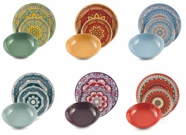 prezzo Service de Table 18 Pièces en Porcelaine et Grès VdE Tivoli 1996 Cala Saona Multicolore