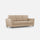 Canapé 3 places Yasel 212x85x85 cm en tissu beige