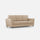 Canapé 3 places Yasel 212x85x85 cm en tissu beige