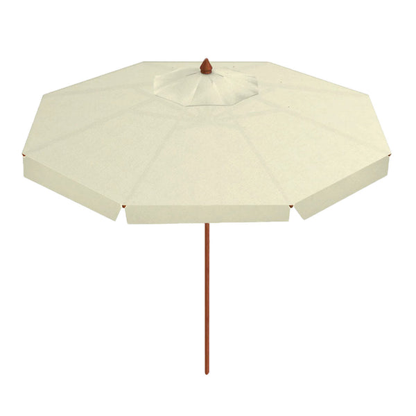 Ombrellone da Giardino Rotondo Ø4m Palo in Legno Ecrù acquista