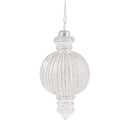 Set 4 Decoro con Glitter H13,3 cm Champagne
