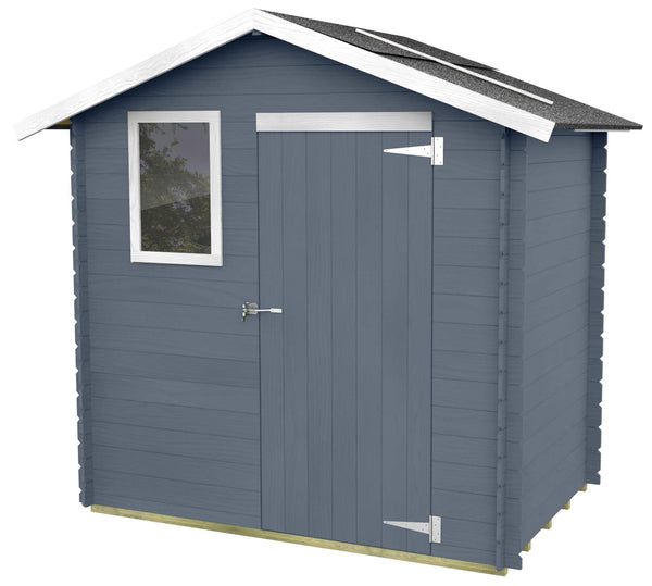 acquista Abri de jardin pour outils 198x130 cm avec porte aveugle simple en bois gris