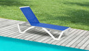 Lettino Prendisole da Giardino in Alluminio e Textilene Taddei Positano Blu