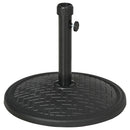 Base per Ombrellone Ø46 cm da 14kg per Pali da Ø3,8 e Ø4,8 cm in Metallo e Cemento Nero   