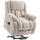 Poltrona Elettrica Alzapersona Reclinabile 150° 93x104x100 cm con Seduta Ampia Massaggiante e Riscaldata in Velluto Beige