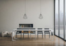 Consolle Allungabile 90-300x40x77 cm Tecno Bianco Frassino telaio Bianco