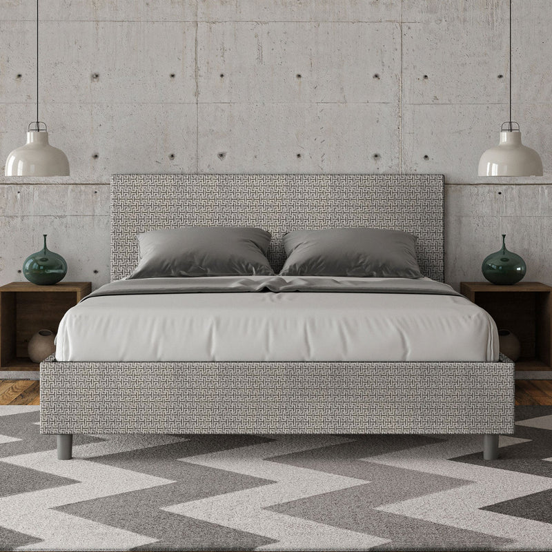 Letto Matrimoniale Adele Labirinto 02 Grigio Varie Misure
