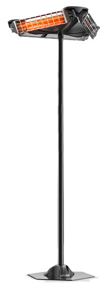 prezzo Chauffage Électrique Infrarouge 80x80x210 cm sur Poteau 3600W Moel Girasole Noir