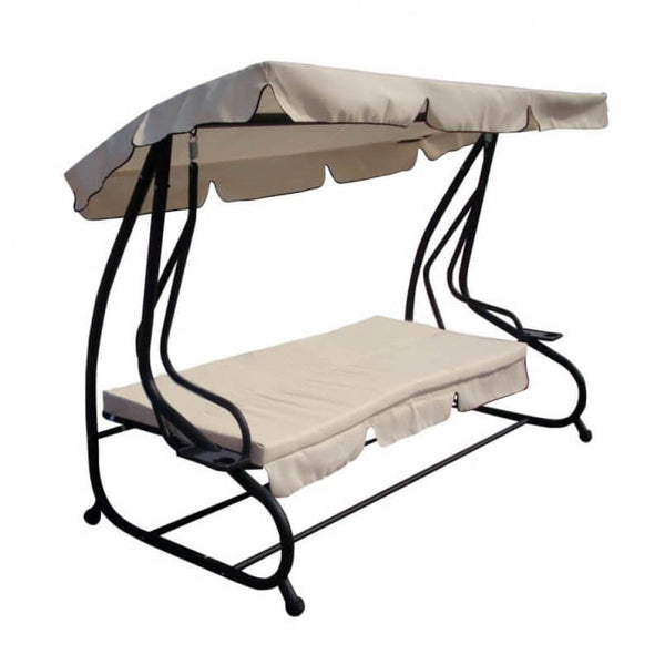 online Lit à bascule Jim avec coussins 202x114x169 h cm en acier noir