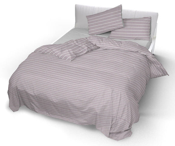 Housse de couette double avec taies d'oreiller imprimées en pur coton Division Rose online