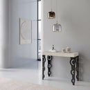 Consolle Allungabile 90-196x40x77 cm Karamay Small Cashmere Telaio Antracite 