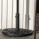 Base per Ombrellone da Giardino Mezzaluna 10kg in Cemento Ø50x32 cm 