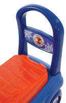 Macchina Cavalcabile per Bambini Volante Direzionabile Vano Contenitore e Telefono Marvel Spidey Blu