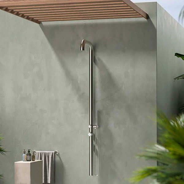 sconto Doccia da Giardino in Acciaio Inox Montaggio a Parete Sined Chia