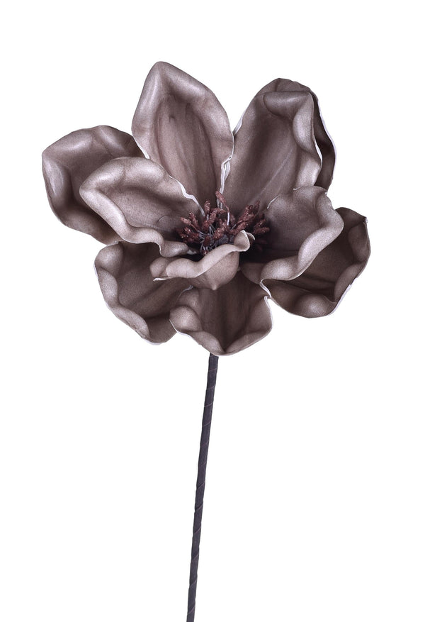 Lot de 4 Fleurs de Magnolia Artificielles Hauteur 63 cm Beige sconto