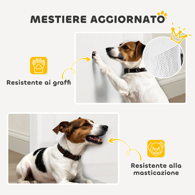 Cancellino per Cani Regolabile per Cani Piccoli Estensibile e Retrattile 0-144 cm Bianco   