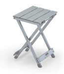 Sgabello Pieghevole da Campeggio 30x30 cm in Alluminio Grigio