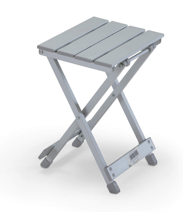 prezzo Tabouret de camping pliant 30x30 cm en aluminium gris