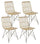 Lot de 4 chaises 45x55x85h cm Lucila Kubu Naturel