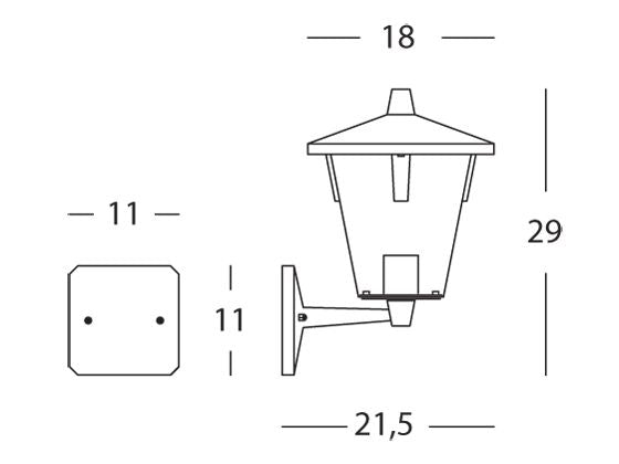 Applique da Esterno in Alto Sovil Eureka Bianco