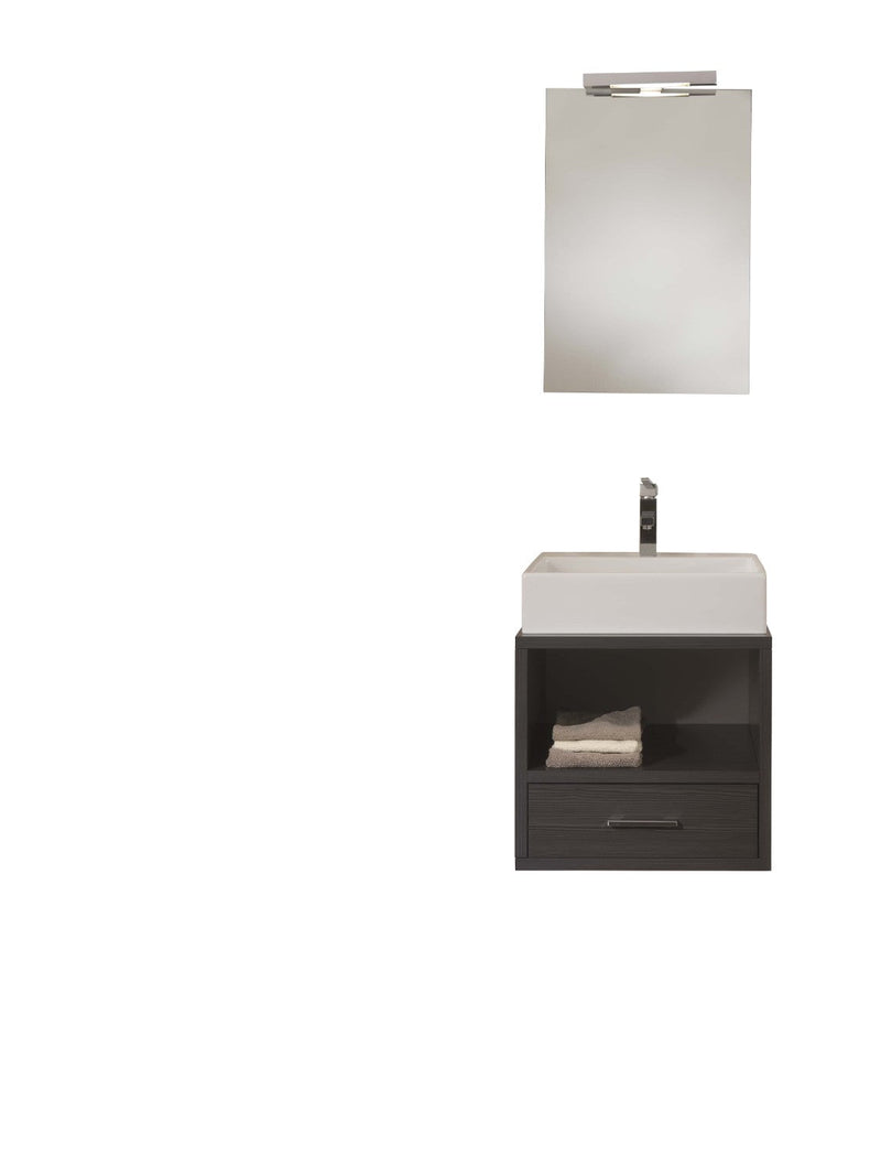 Mobile Bagno Sospeso 52cm TFT Giava Pino Grigio