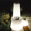 Vaso Luminoso da Giardino a LED 40x35x27 cm in Resina 5W Magnolia Bianco Caldo