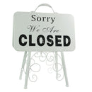 Cartello in in ferro con Scritta Open cm 45x27,5xh64