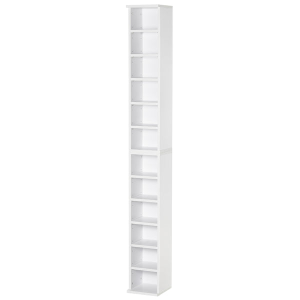 acquista Set 2 Librerie Scaffale porta CD e DVD 21x22,5x88,5 cm a 12 Ripiani Totali per 204 CD