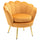 Fauteuil de chambre rembourré 75x63x73 cm en velours jaune
