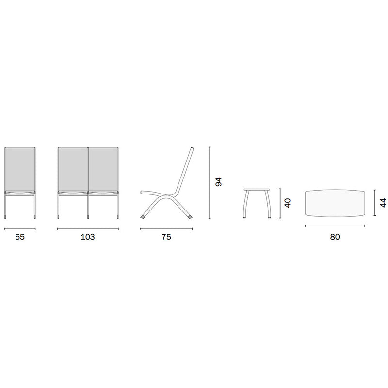 Set da Giardino in Ferro Vorghini Arenzano Melange