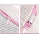 Sacca Salvabiancheria per Lavatrice 20x25 cm a Rete con Cerniera Rosa