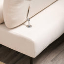 Divano Letto Singolo 2 Posti 213x112x83 cm in Tessuto Beige