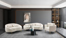 Divano 3 Posti Oslo con Cuscini Crema 185x84x68 cm in Eucalipto e Spugna e Poliestere e Metallo      