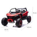Macchina Elettrica per Bambini UTV 24V Rosso  