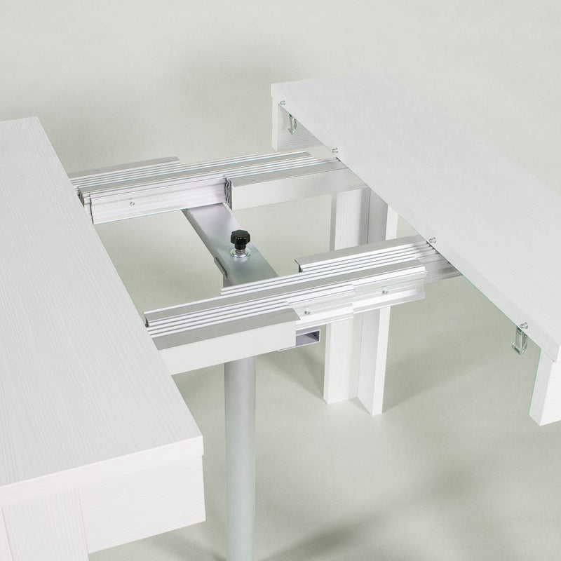 Consolle Allungabile in Legno H76,5x47x90/197cm 3 Allunghe Itamoby Magix Larice Sbiancato Classica