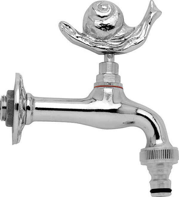 sconto Robinet Fontaine de Jardin en Laiton Chromé avec Raccord Rapide Morelli Chiocciola