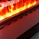 Bruciatore per Camino Elettrico a Vapore Acqueo da Incasso con Fiamme 3D 100x22,7x17,8 cm Capacità 6 lt 505W APP VAPOR100 Nero