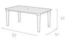 Tavolo da Giardino 165x94x74 cm in Resina Keter Futura Antracite