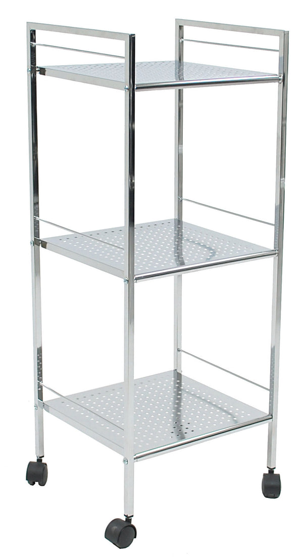 online Chariot 3 Étagères en Métal avec Roulettes Adami Chromé