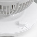Ventilatore da Tavolo 3 Velocità 27x27x34 cm Oscillazione 70° e Inclinazione 90° Bianco