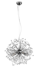 Lampada a Sospensione da Interno Attacco E14 in Metallo Cromo