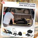 Passeggino per Cani 3 in 1 Pieghevole con Cestino Inferiore Nero   