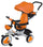 Poussette tricycle avec siège pivotant à 360° Kidfun Tricygò Orange