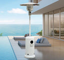 Stufa da Esterno Fungo a Gas in Ferro Patio Heater Bianca 
